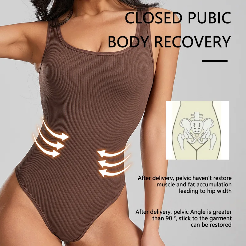 Naisstoo Shapewear Bodysuit Women Light Tummy Control Hooks Crotch Daily Wear Thong Body Shaper Stree Jumpsuit - Image 3