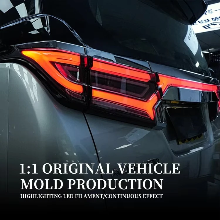 Professional Quality Red New 12v LED Tail Lights for Alphard 30/Vellfire 2015-2023 Models 100% Waterproof Tail Lamp