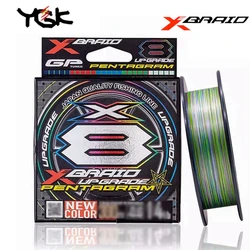 Orijinal YGK X-BRAID yükseltme PENTAGRAM olta yeni renk Multifilament X8 PE hattı japonya'da yapılan 150M/200M 14LB-60LB