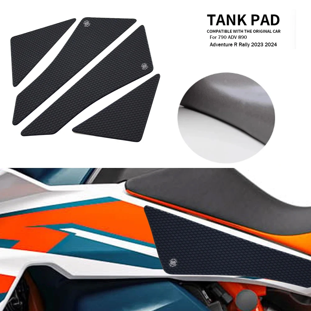 For KTM 790 890 ADV Adventure R Rally 2023 2024 2025 Anti-Slip Motorcycle Tank Traction Pad Gas Knee Grip Protector Sticky Pads