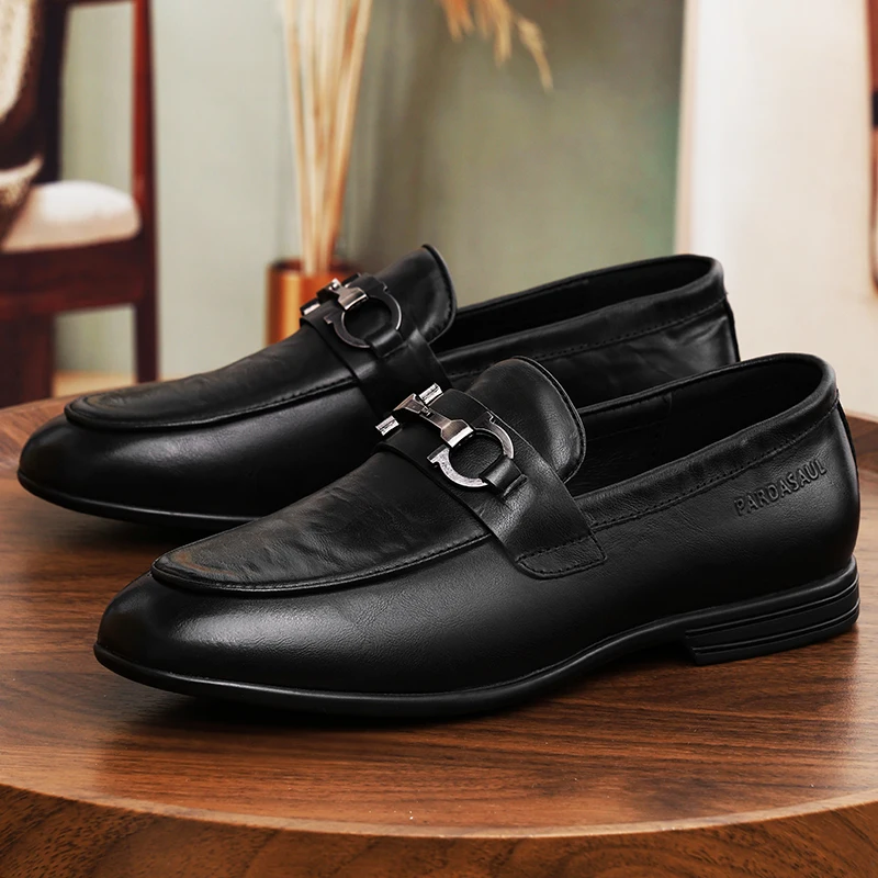 

Men's versatile set of loafers, new comfortable and fashionable business casual leather shoes 240646