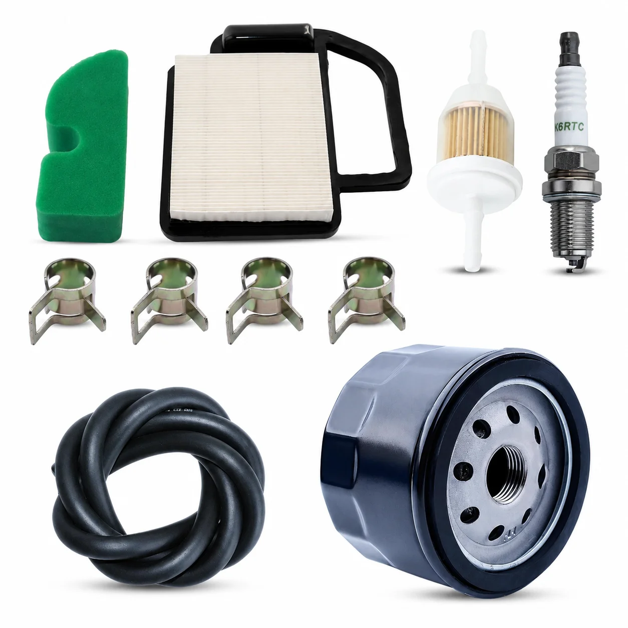 6Pcs For Kohler SV590 SV591 SV600 SV601 SV610 SV620 S Series Air Oil Fuel Filter Spark Plug Kit Replaces 52-050-02-S 20-083-06-S