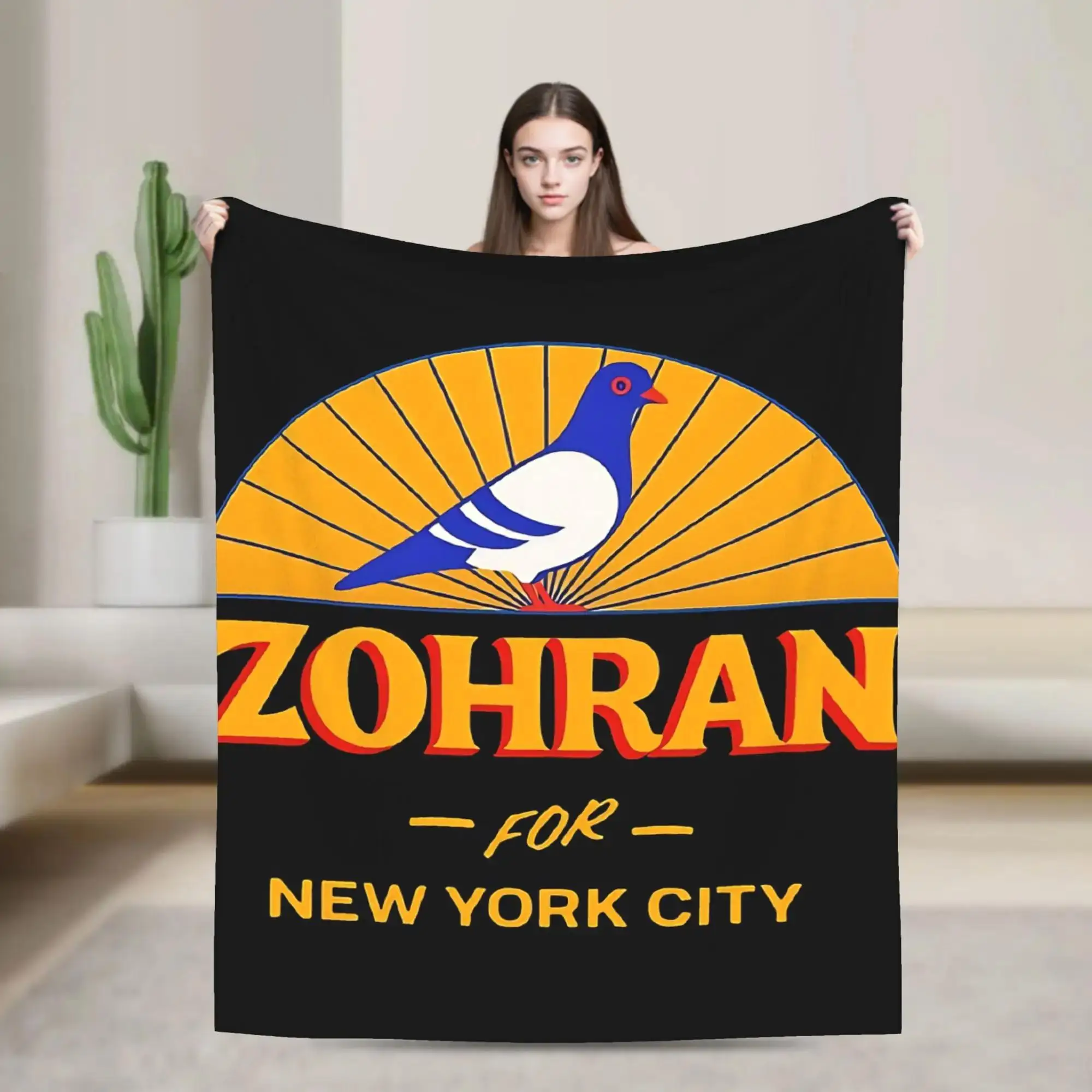 

Zohran Mamdani Bird Blanket Soft Quality Throw for Bed Office Travel Fun Autumn Bedroom Bedspread