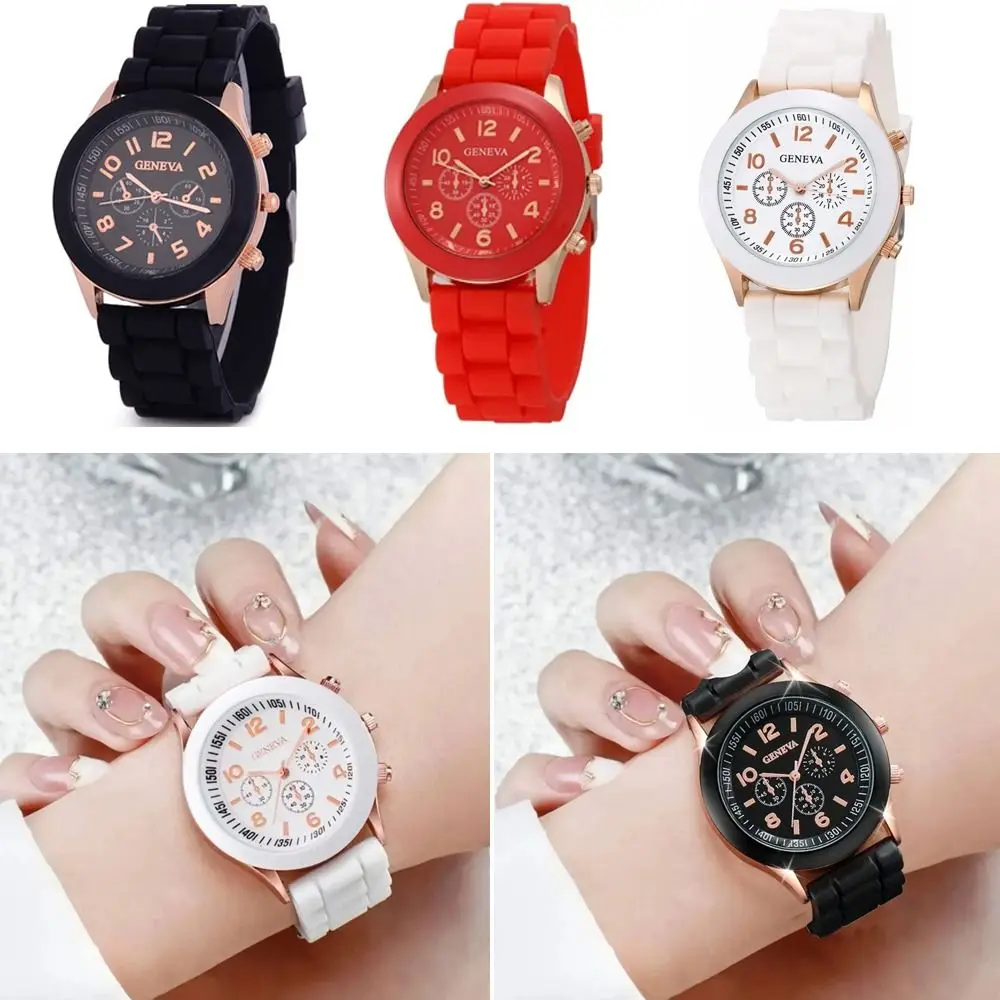 Mode bracelet en Silicone montres à Quartz décontracté Simple montre électronique sport femmes montres-bracelets