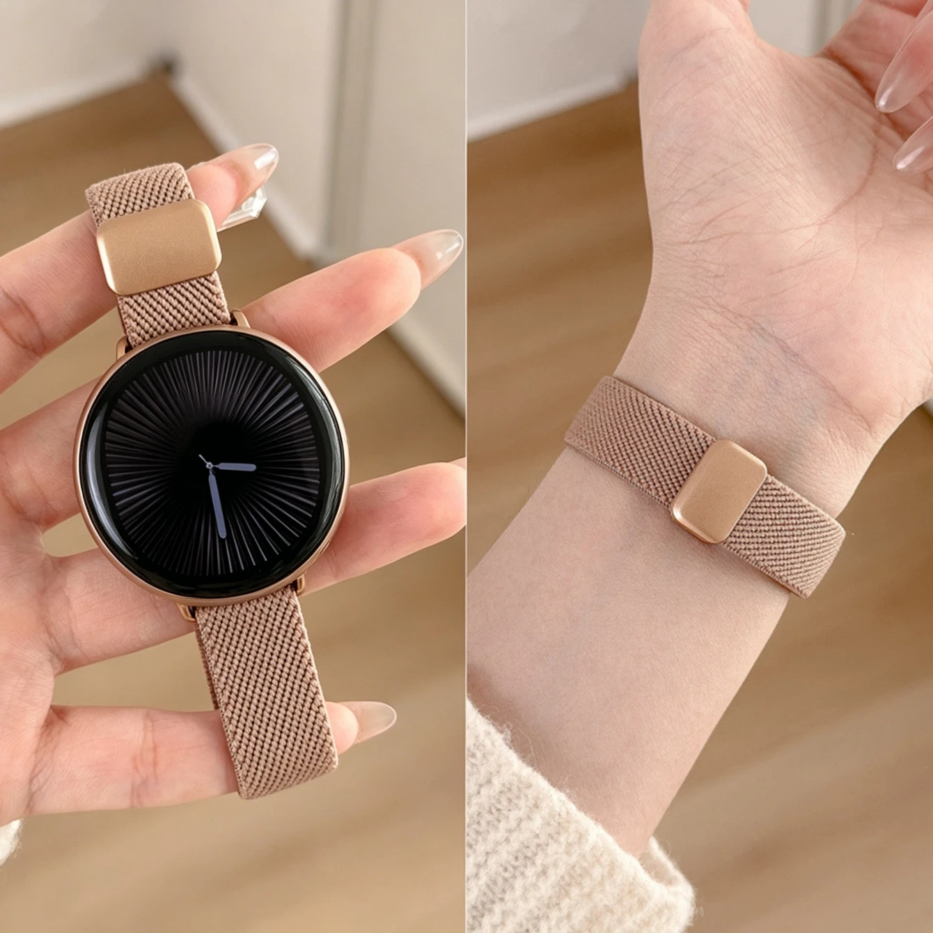20mm 18mm 22mm Magnetic Nylon Band for Samsung Galaxy Watch 7 FE 5 Pro 4 6 Classic 44mm 40mm Sport Bracelet Correa Strap