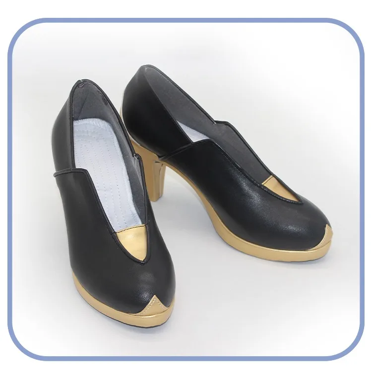 إيما فروست تأثيري أحذية بولي أحذية أحذية من الجلد الأبيض الملكة تأثيري الدعائم أنيمي اكسسوارات هالوين كرنفال الأحذية مخصص #5