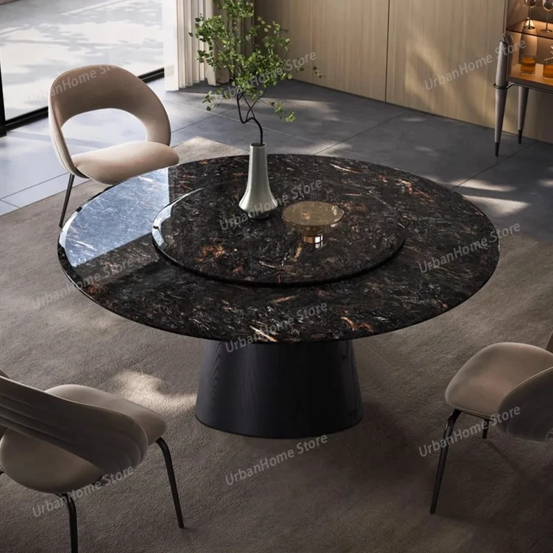 Center Mobile Dining Table Round Study Restaurant Luxury Gaming Mahjong Dining Table Designer Mesas De Comedor Home Furniture