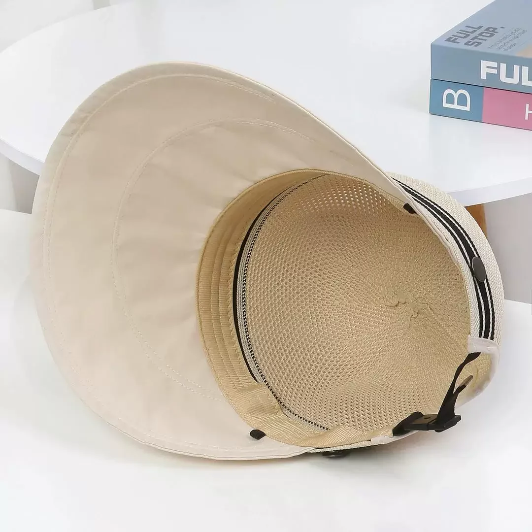 Sombrero de Pescador para Mujer, Verano 2026, Transpirable, con Ala Ancha, Protección Solar, Estilo Moderno, Tipo Gorra de Pico de Pato