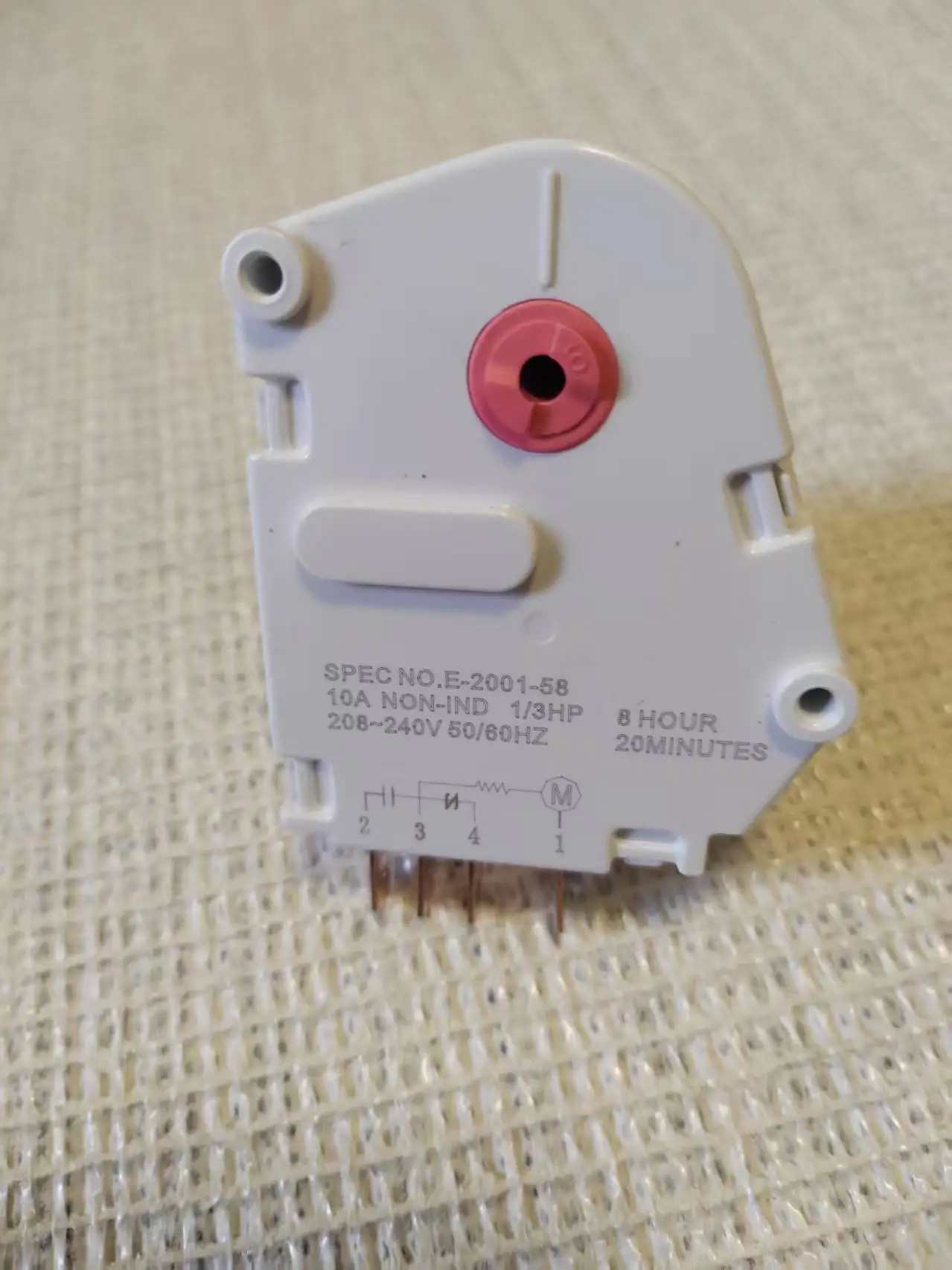 DBZC-12H10M مؤقت تذويب الثلاجة، أجزاء تبريد الثلاجة، مزيل الصقيع الميكانيكي 220 فولت 6H 21M 8H 20M 16H 15M 120V6H25M #5