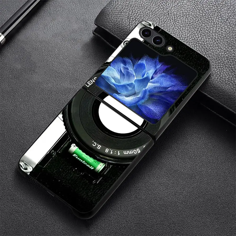Innovative Camera Art Phone Shell Funda Case for Samsung Galaxy Z Flip 8 Z Flip 7 6 5 4 3 Flip6 Flip5 Flip4 Flip3 Flip7 FE