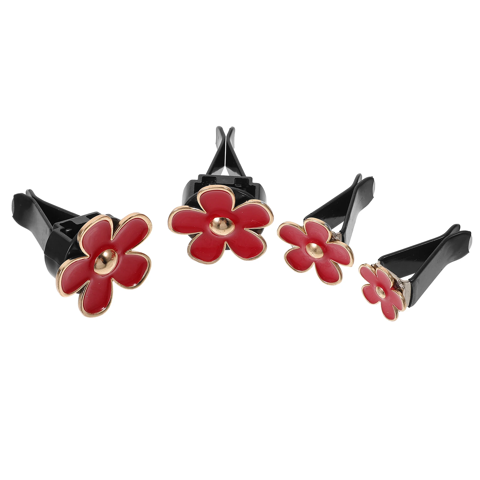 

Car Air Vent Diffuser Clips Metal Aroma Decorations Red Durable Automotive Interior Accessories Car Ventilation Decor Dashboard