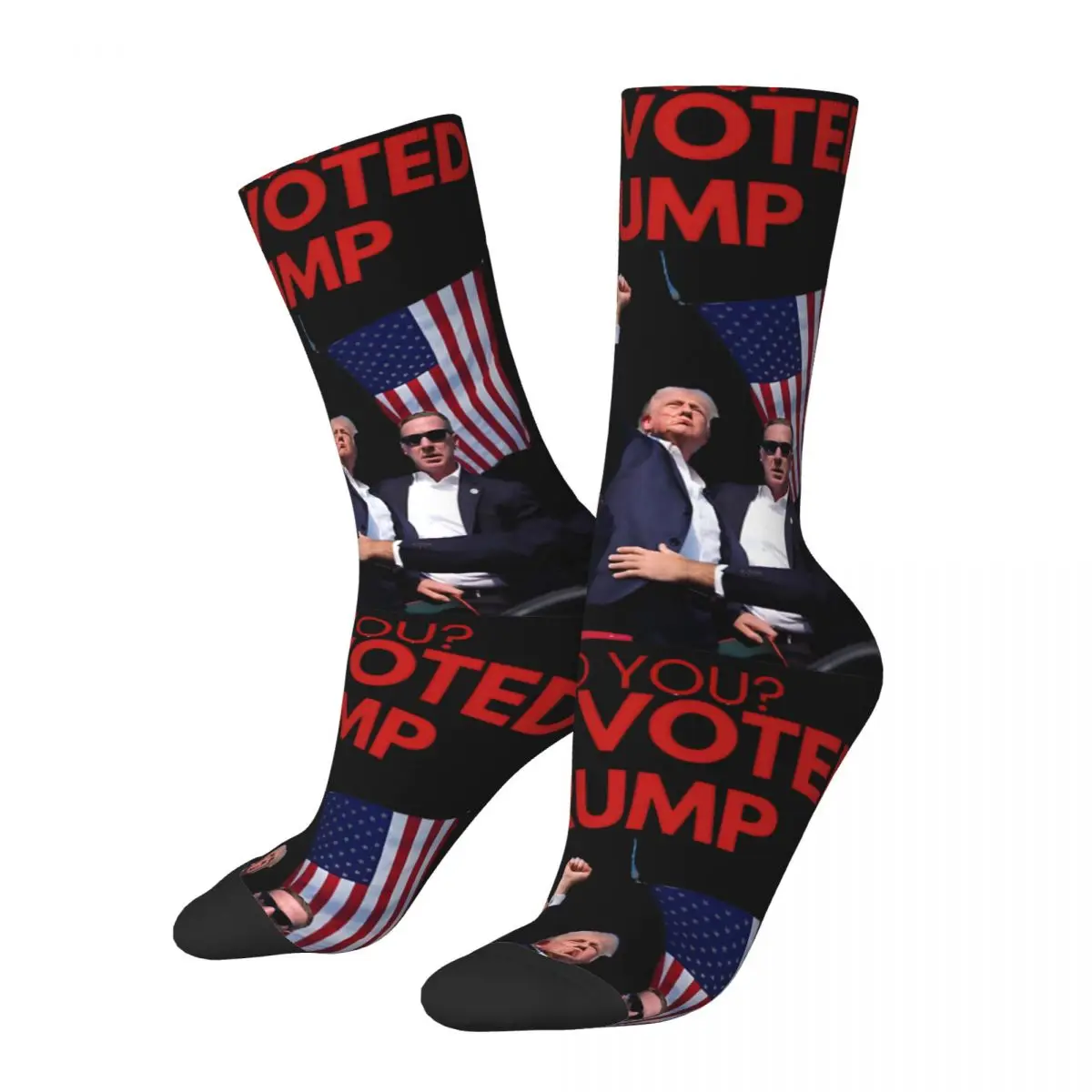 Happy Funny Vote Men's Socks Retro Harajuku T-Trumps Hip Hop Novelty Pattern Crew Crazy Sock Gift Printed