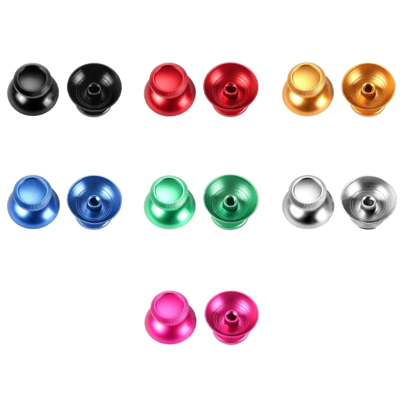 2Pcs Aluminum Alloy Thumbsticks Analogs Stick for P5/P4/XB One Controller Metal Joystick Grip Cap Gaming Button Part