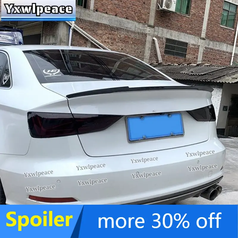 

For Audi A3 Sedan S3 Spoiler 2014 2015 2016 2017 2018 High Quality ABS Material Unpainted Color Trunk Lip Spoiler Car Styling