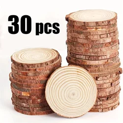 30Pcs Wood Slices 2.4