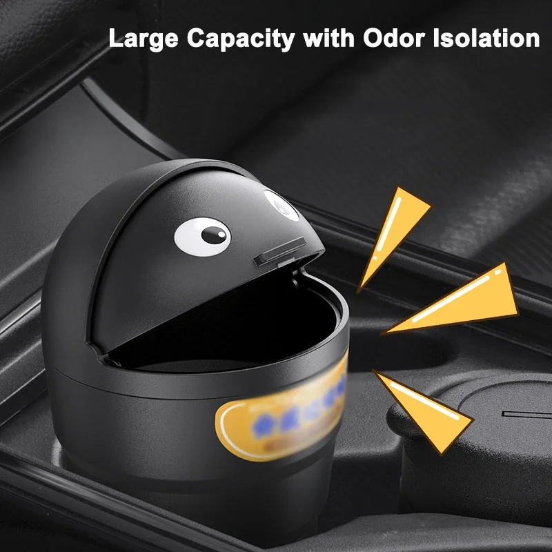 Foldable Car Trash Can Waterproof ABS Cup Design Multi-Functional Storage Bin for Vehicles/Office Space-Saving Auto Organizer