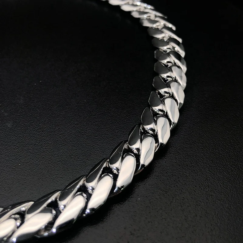 Factory Custom High Quality Cuban Chain Real 925 Sterling Silver Fine Jewelry Hip Hop Fine Jewelry