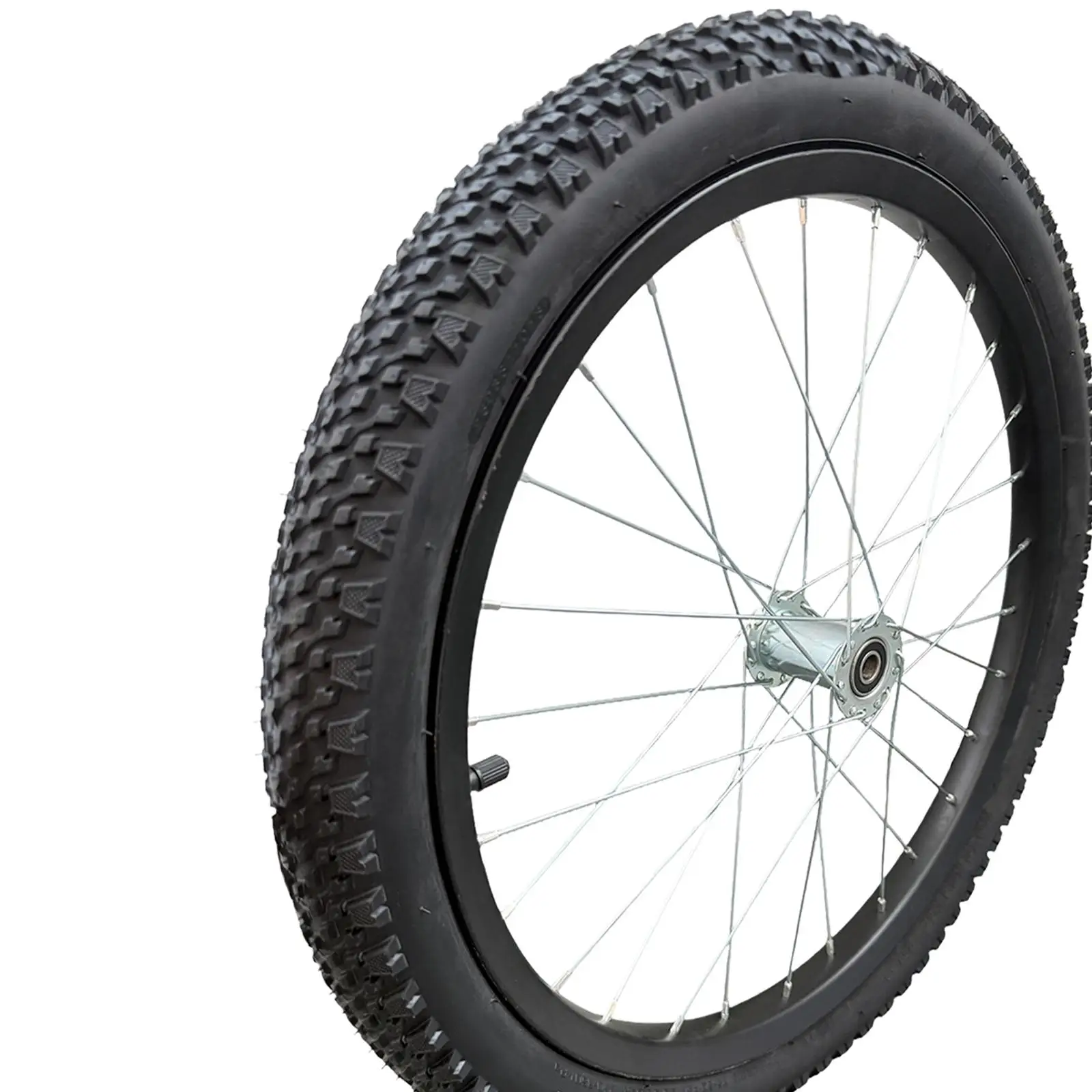 Easy Install Replacement Trailer Wheel Sturdy Heavy Duty Rubber Iron Spare Tire for Outdoor Bike Carts and Trailers