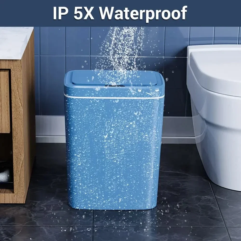 

Новый мусорный бак для ванной комнаты 14/16 л, автоматические мусорные баки, бесконтактная сенсорная крышка, умные электрические мусорные баки для кухни, ванной комнаты, спальни