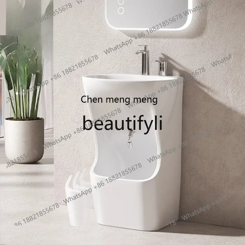 xz1Household washbasin multi-functional design column basin mop pool integrated balcony outdoor floor type