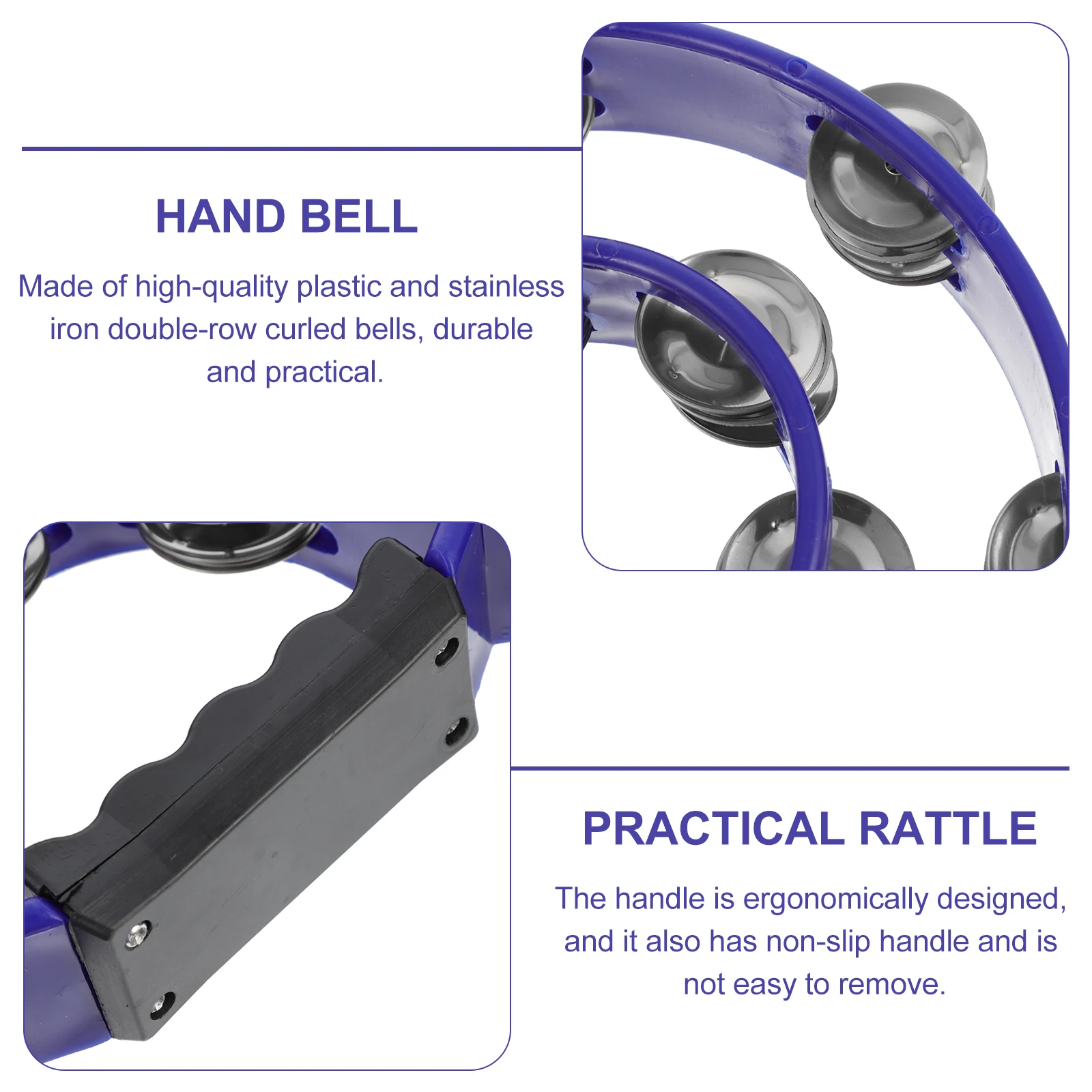 

Hand Bell Percussion Toy Handheld Small Maracas Instrument Toys Stainless Steel Bells