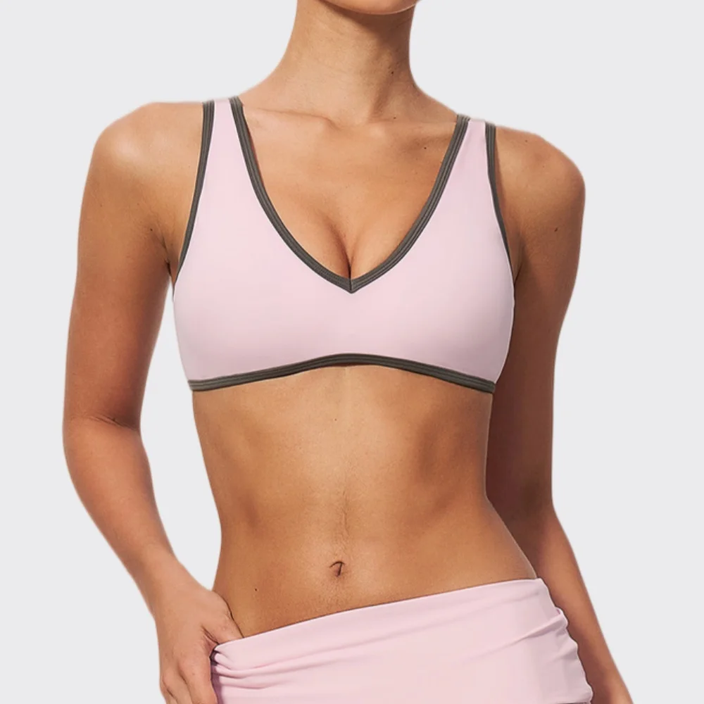 Sports Bra Women High Support Yoga Top Push-up Open Back Running Gym Wear Fitness Bra Yoga Bras Shockproof Workout Underwear