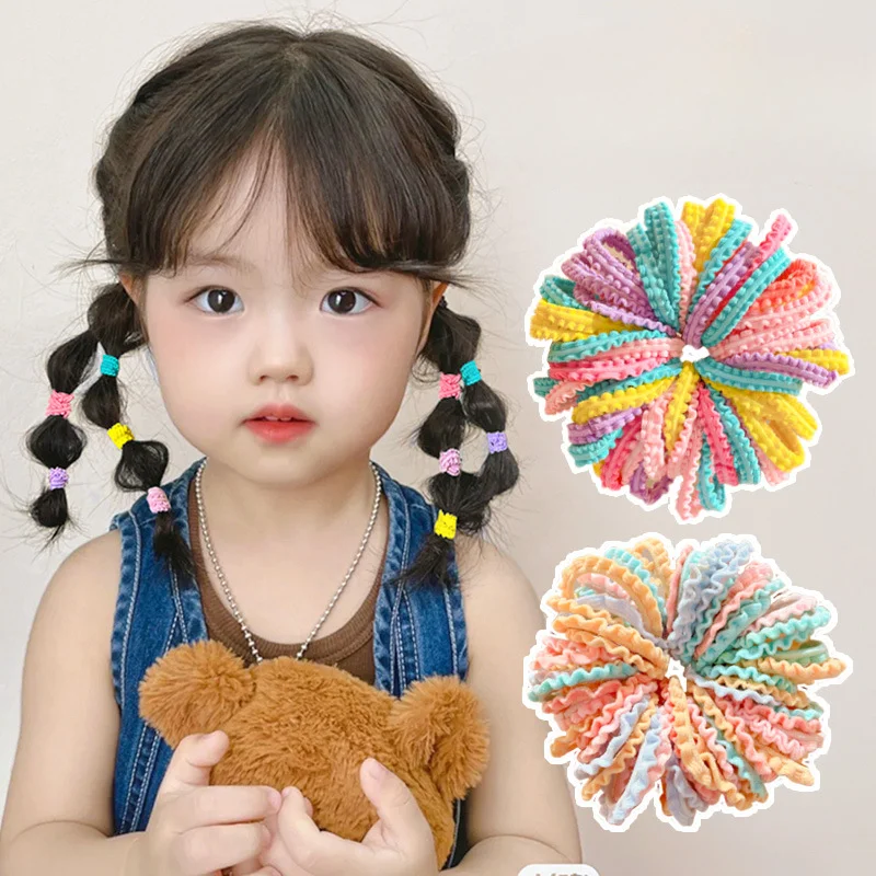 

50pcs/set Sweet Cute High Elastic Rubber Band Candy Color Children Hair Rope Women Girls Hair Braiding Hairband Hair Accessories