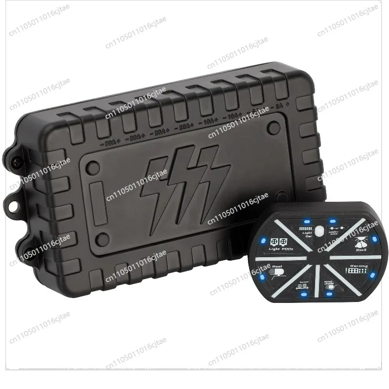 For for General Purpose 8 Switches Blue Light Emitting Diode Switch Control Panel 80A Circuit DC 12-24v