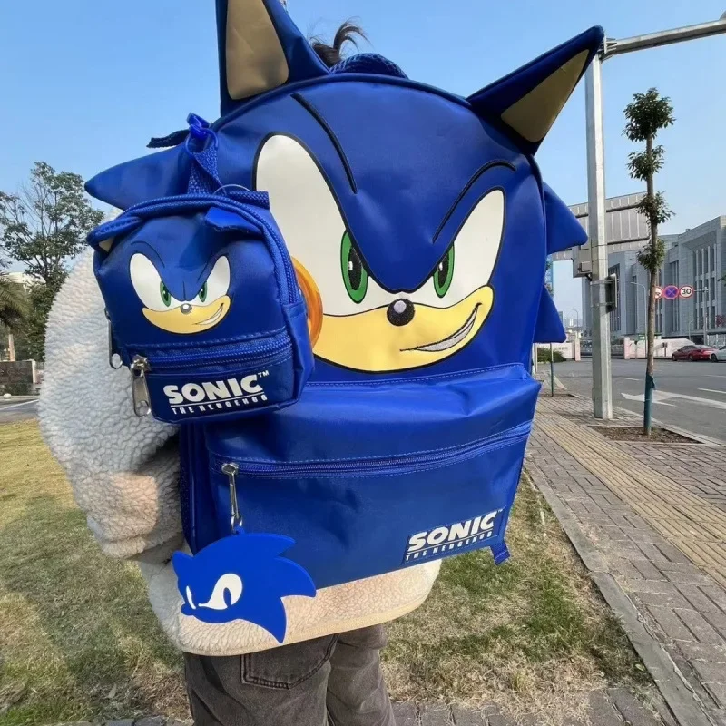 2025-original-sonic-anime-cartoon-blue-backpack-for-students-large-capacity-2in1-schoolbag-for-children-christmas-brithday-gift