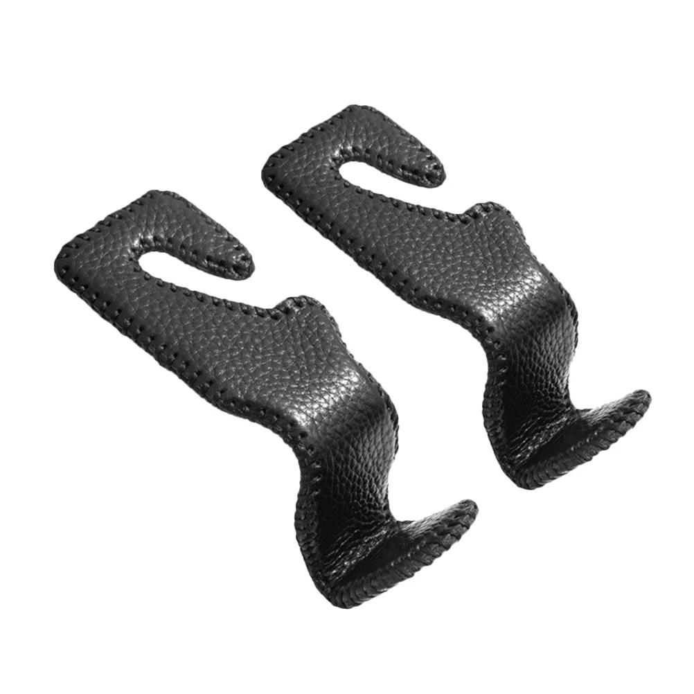 

2 pcs Car Seat Back Hooks Stainless Steel Headrest Hanger Wear Resistant Anti Fracture Long Term Use Additional Storage Space