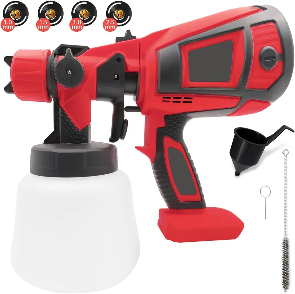 Cordless HVLP Paint Sprayer for Milwaukee 18V Battery