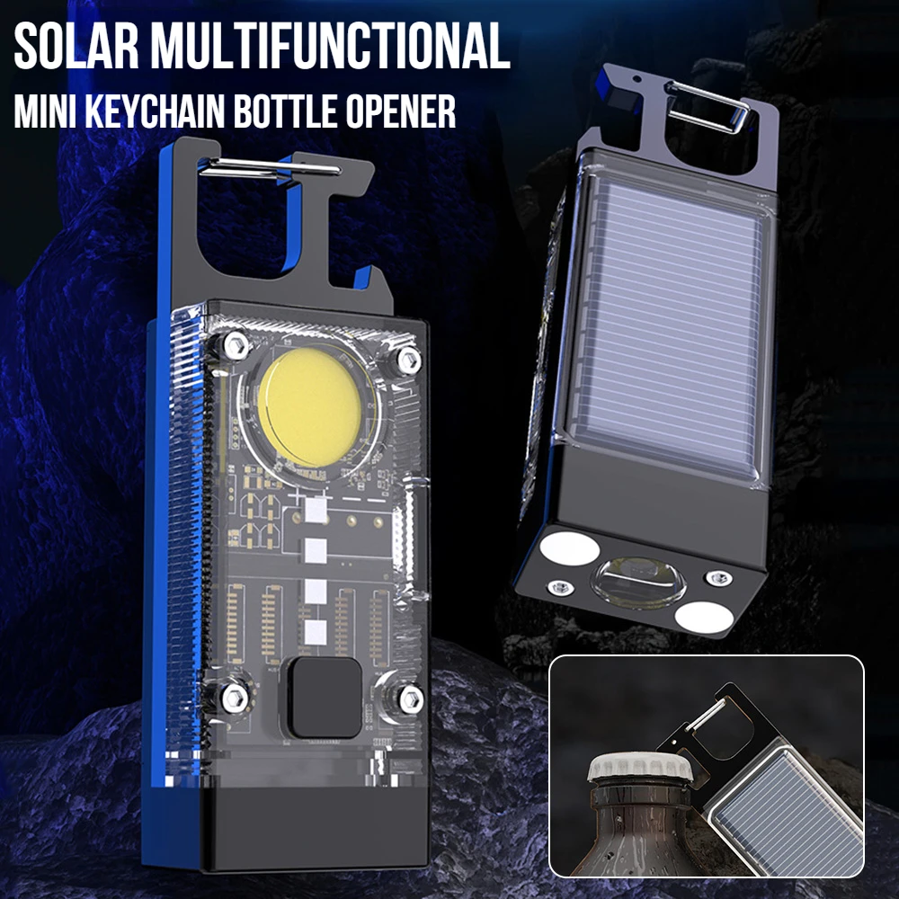 

Mini Keychain Flashlight Multifunctional Portable LED COB 800LM USB Rechargeable Work Lights Outdoor Fishing Camping Lantern