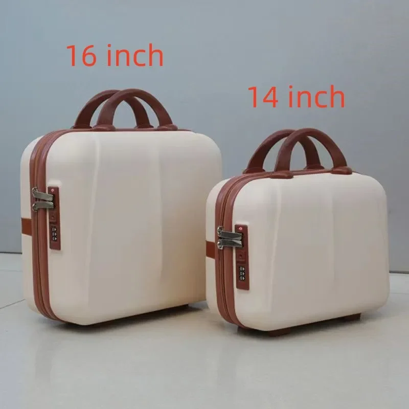 14 Inch Carry-On Suitcases Portable Luggage Cosmetic Case With Password Lock Makeup Storage Bag Boarding Luggage Organizer Case