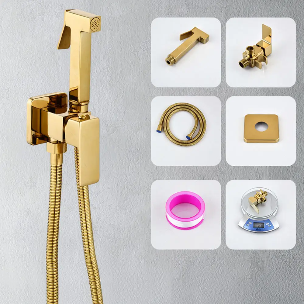 Zinc Alloy Toilet Bidet Sprayer Bathroom Handheld Applicator Hygiene Cleaning Device For Personal Water Pressure