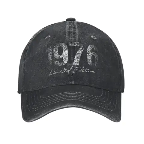 Washed Baseball Cap Vintage 1976 Limited Edition Summer Hip Hop Hats For Men Adult  Design Print Hiking Fishing Sun Baseball Cap