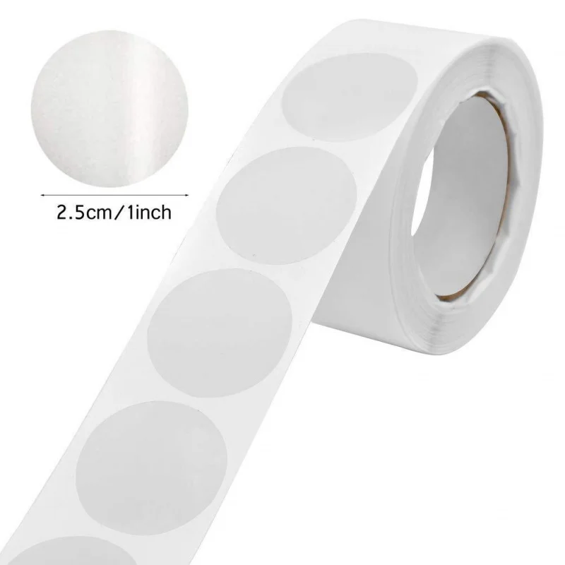 

2026 1 Roll Transparent Waterproof Seals - 20mm Round Adhesive Stickers for Patch Squishy Pouch