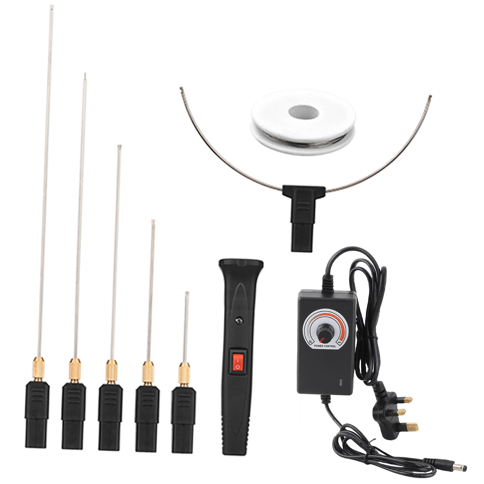 

Электрический пенорез 24 Вт, ручной инструмент для резки пенопласта, 5 прямых насадок, 1 изогнутая насадка, 5 м нагревательного провода