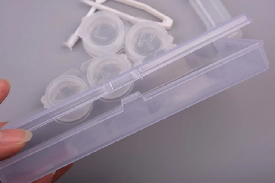 Neue PP-Box mit Fünf Paar Transparenten Kontaktlinsenbehältern, Kontaktlinsen-Pflegebox – Detail 9