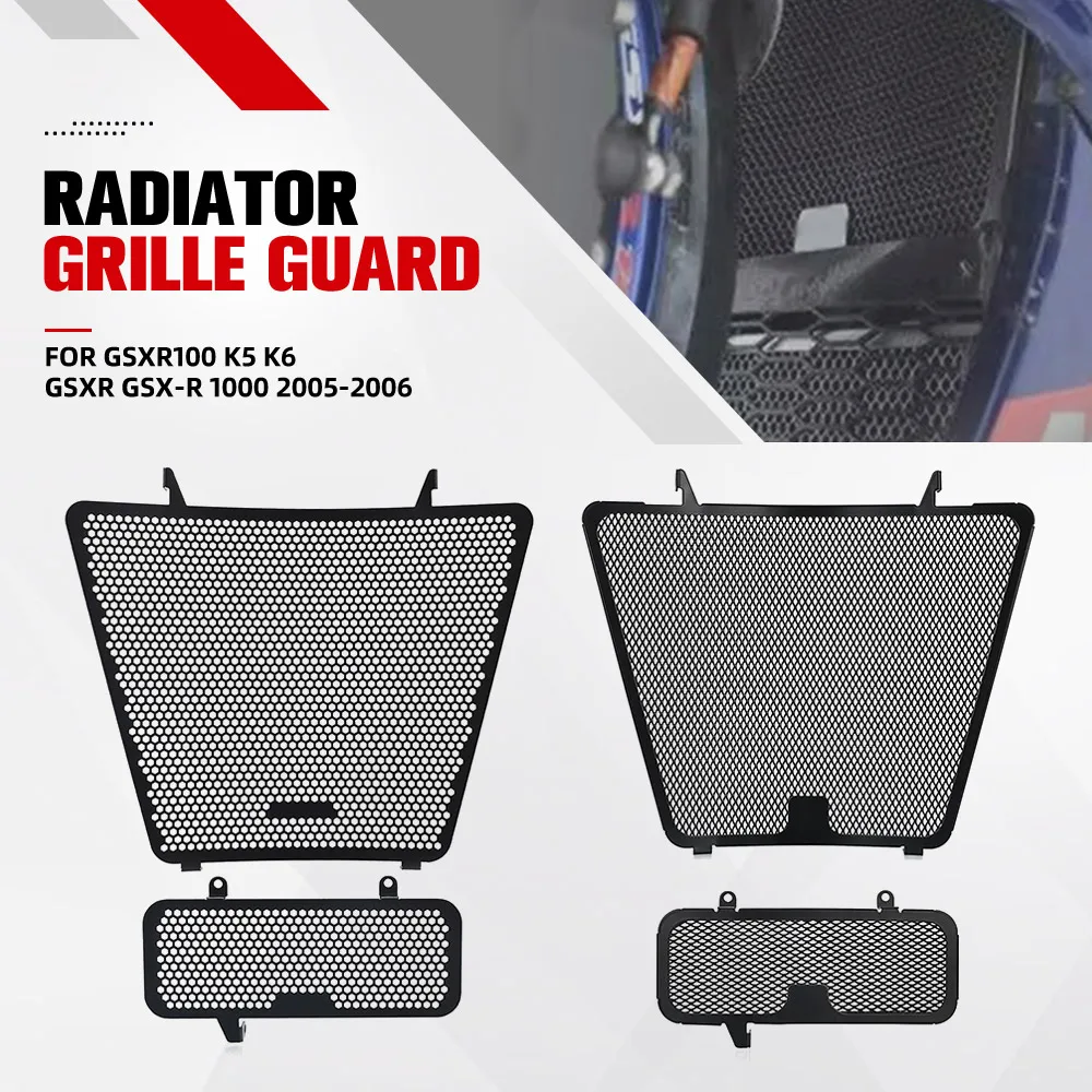 For SUZUKI GSXR100 K5 K6 Radiator Grille Guard Cover Oil Cooler Guard Protection GSXR GSX-R 1000 2005-2006 GSX-R1000