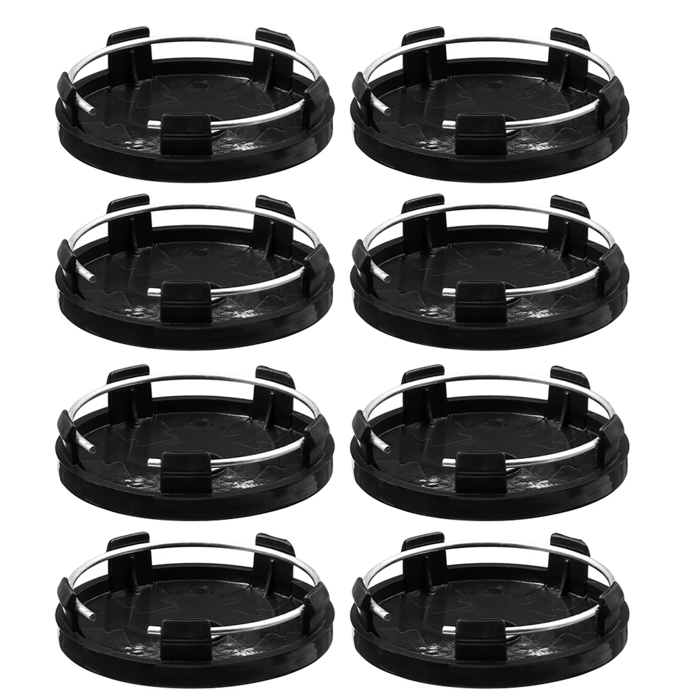 

8pcs Wheel Center Hub Caps Black Outer Diameter Assembly Rim Styling Accessories Durable Material Compatibility Guarantee