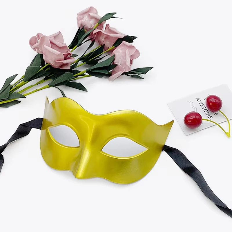 Women Man Sexy Gentleman Masquerade Mask Halloween Party Props Black White Retro Mask Half Face Cosplay Mask Vintage Carnival image 5