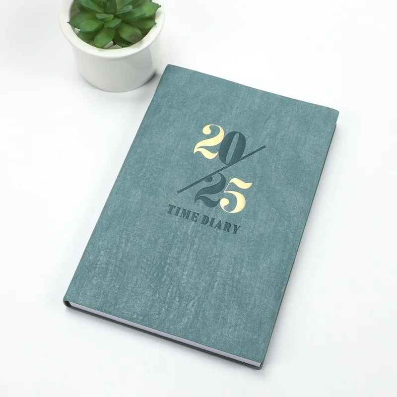 2025 Agenda A5 Book Efficiency Manual Plan Annual Calendar Notebook Hand Ledg 312 pages/156 sheets Notebook Daily Plan Book