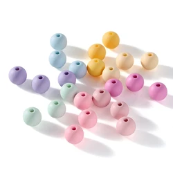 30/50/100Pcs 6/8/10mm Round Acrylic Matte Frosted Bead Loose Spacer Bead for DIY Bracelet Necklace Jewelry Making Accessories
