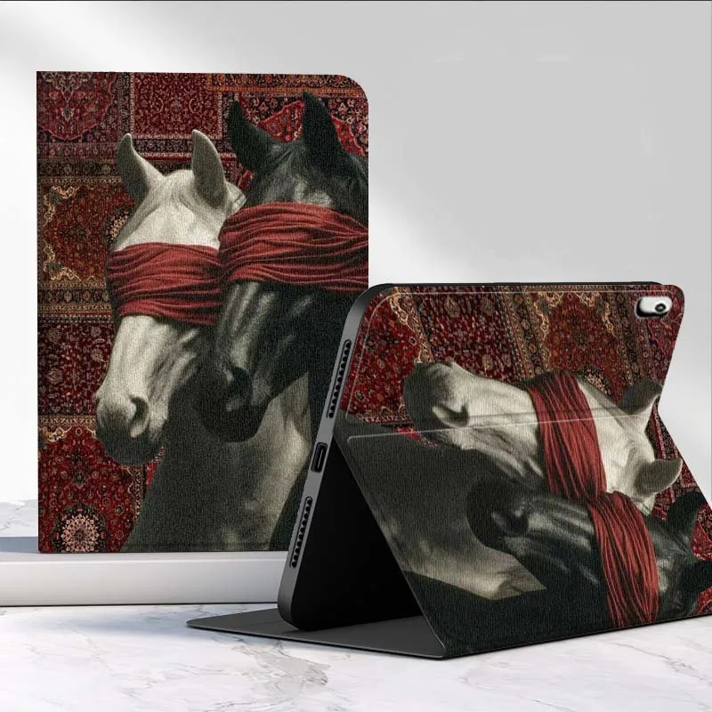 Red Art Horse For Huawei MediaPad MatePad Pro Air 12 X T5 T10S M6 M5 C5e SE 11 11.5 10.4 Inch Tablet Case