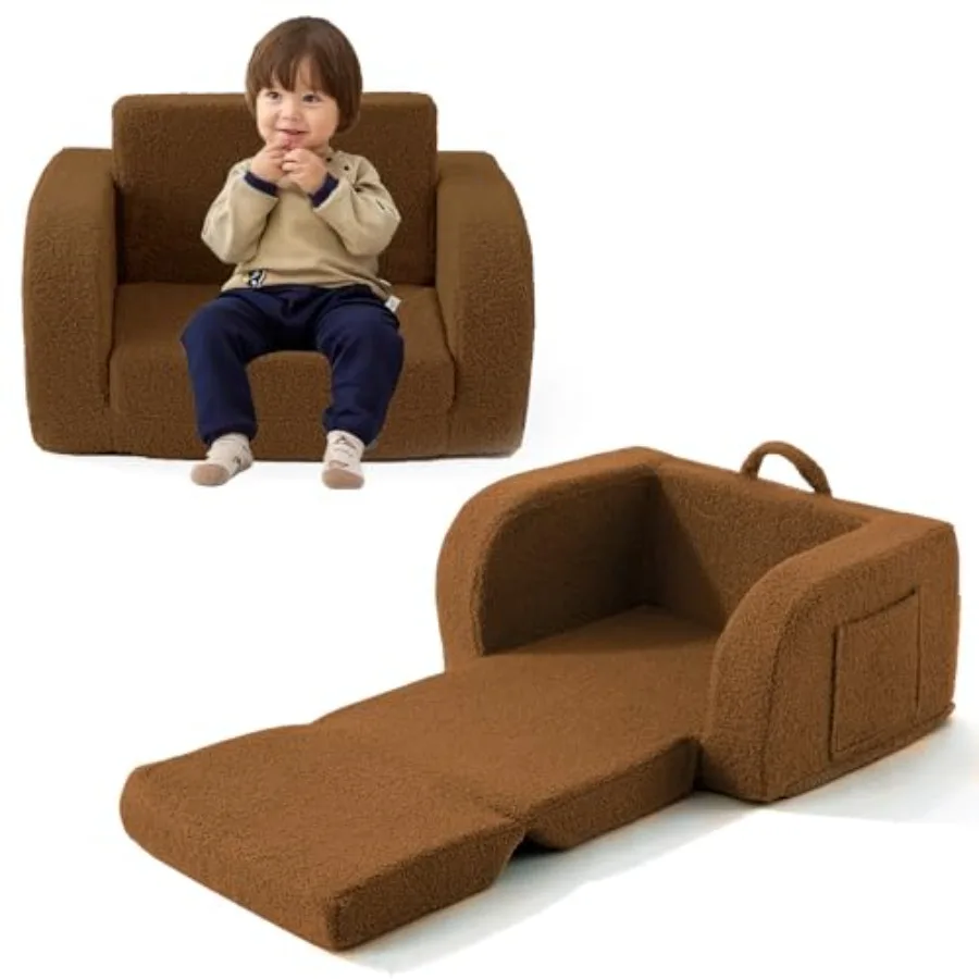 

Toddler Couch, 2-in-1 Toddler Chairs Comfy 1-3 Years Old, Toddler Chair for Girls and Boys, Couch Bed Fold Out, Convertible Bab