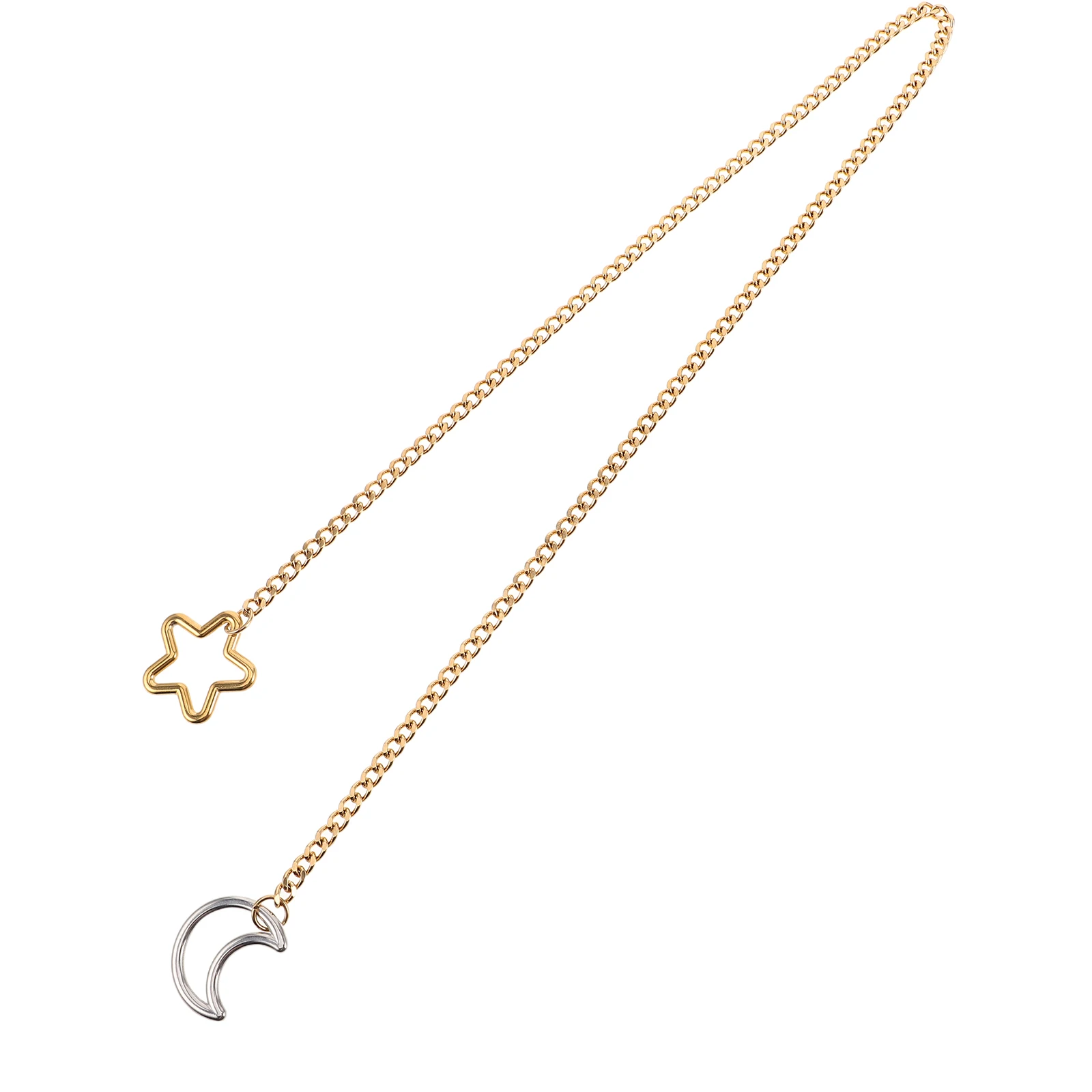 

Punk Gothic Chunky Chain Moon Stars Adjustable Length Women Shaped Necklaces For Women Shape Statement Necklace