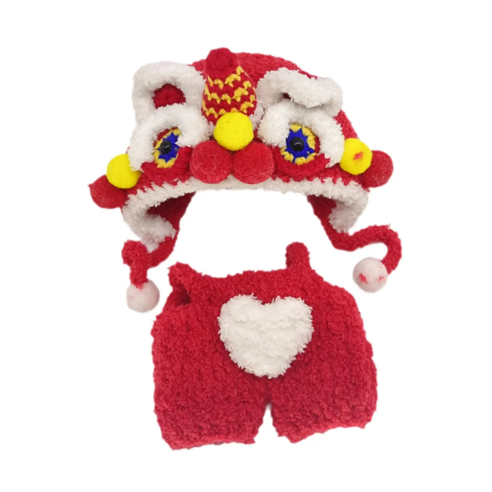 Doll Romper Doll Outifits Decoration Fashion for Kids Birthday Gift Cute DIY Doll Toy Dress Lion Dance Suit for 17cm Doll