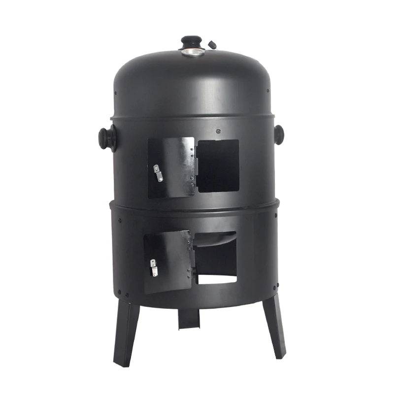 

【Best 】3 in 1 Outdoor BBQ Charcoal Grill, Barbecue, Smoker with Thermometer