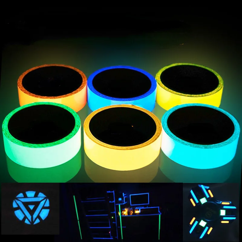 

Luminous Strip Tape Stair Fluorescent Stage Decoration Tape Sticker Gule Anti-collision Gadgets for Party Home Garden Decoration