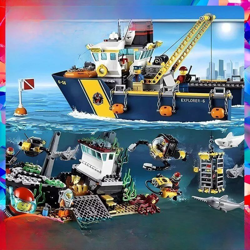 

Конструктор для исследования глубоководных морских просторов, игрушка-модель для мальчиков, подарок, игрушки LELE BROTHER из Китая